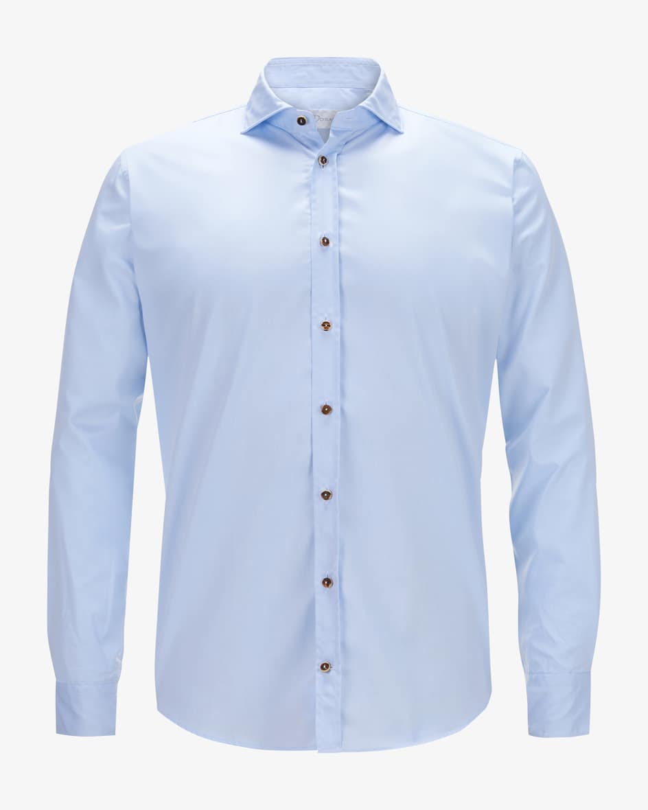 Trachtenhemd für Herren von Dorani in Hellblau. Traditionell und modischzugleich begeistert das schmale Modell aus hochwertiger Baumwolle..... Mehr Details bei Lodenfrey.com!