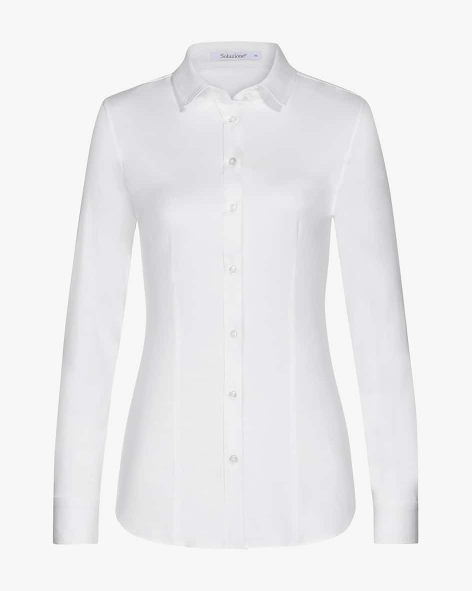 Hemdbluse für Damen von Soluzione in Weiß. Das Modell erreicht durch die Jersey-Qualität eine höhere Elastizität und ist deshalb besonders weich und.... Mehr Details bei Lodenfrey.com!