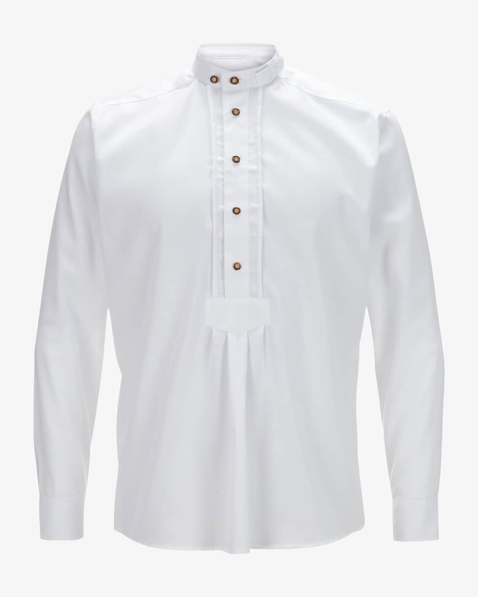 Trachtenhemd für Herren von Arido in Weiß. Das antaillierte Schlupfhemd ausBaumwolle präsentiert sich mit halblanger Knopfleiste und maskuliner.... Mehr Details bei Lodenfrey.com!