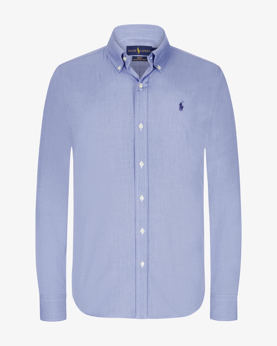 Casualhemd Slim Fit Cotton Stretch für Herren von Polo Ralph Lauren in Blau. Obim beruflichen Alltag oder in der Freizeit