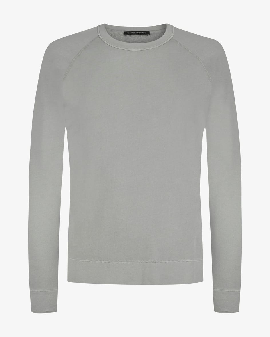 Sweatshirt für Herren von Trusted Handwork in Grau. Mit Liebe und Leidenschaftdesignt das Label nachhaltig produzierte