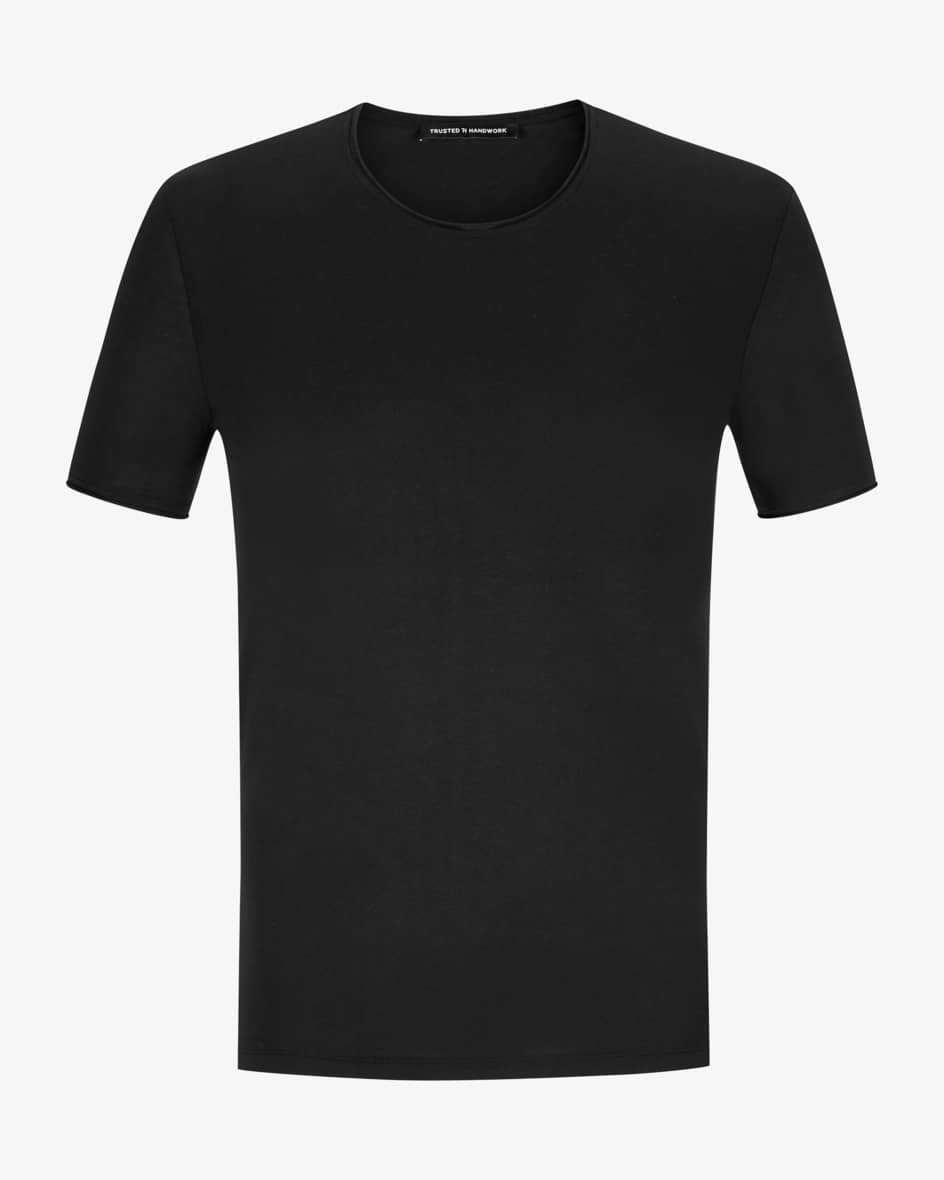 T-Shirt für Herren von Trusted Handwork in Schwarz. Mit Liebe und Leidenschaftdesignt das Label nachhaltig produzierte
