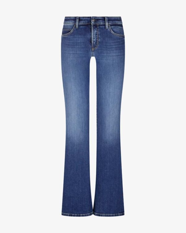 Paris Jeans Flared für Damen von Cambio in Blau. Während das Modell dank derelastischen Baumwolle hohen Tragekomfort verspricht