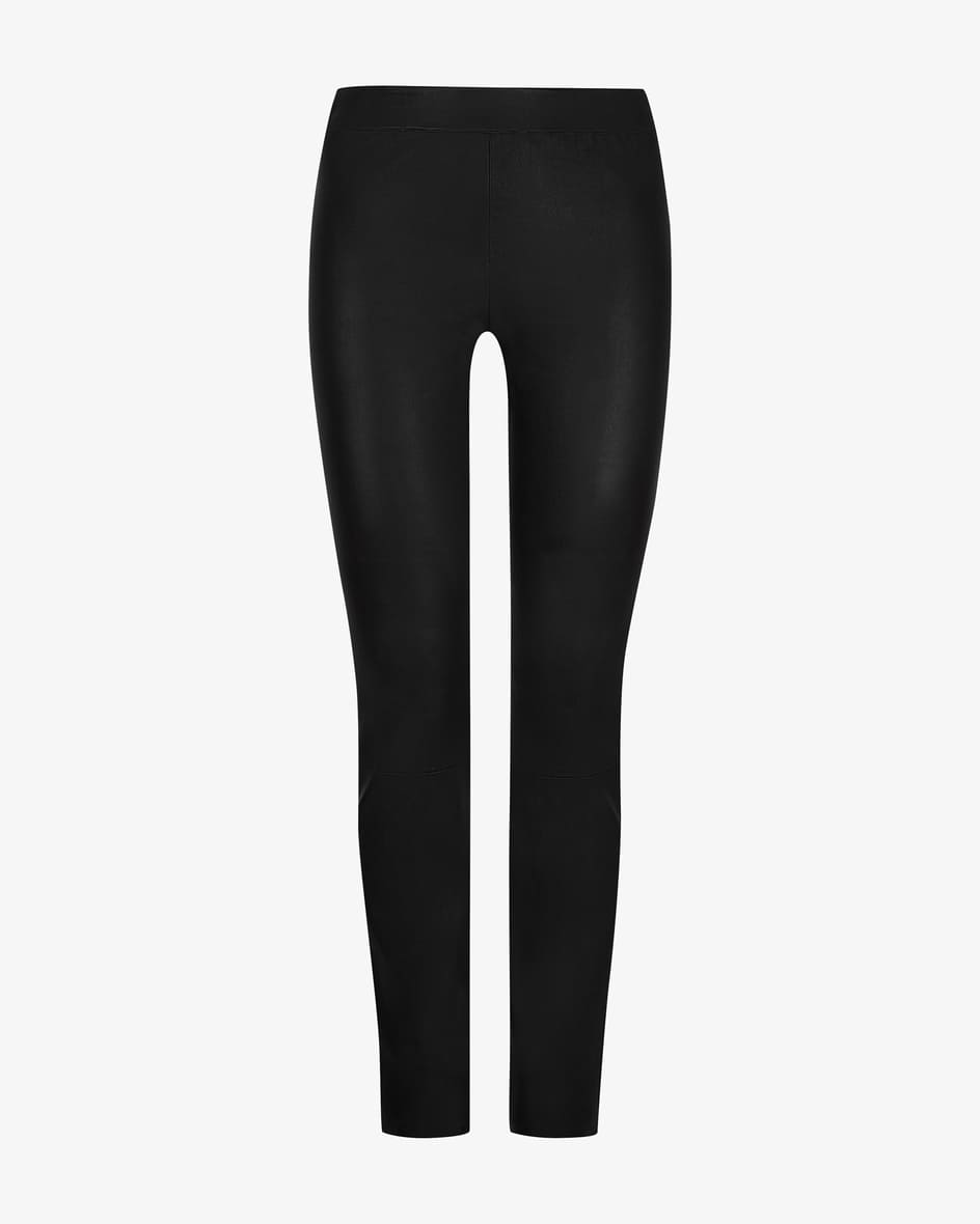Lederhose für Damen von Manzoni 24 in Schwarz. Das italienische Labelpräsentiert mit diesem schmal geschnittenen Modell aus hochwertigem.... Mehr Details bei Lodenfrey.com!