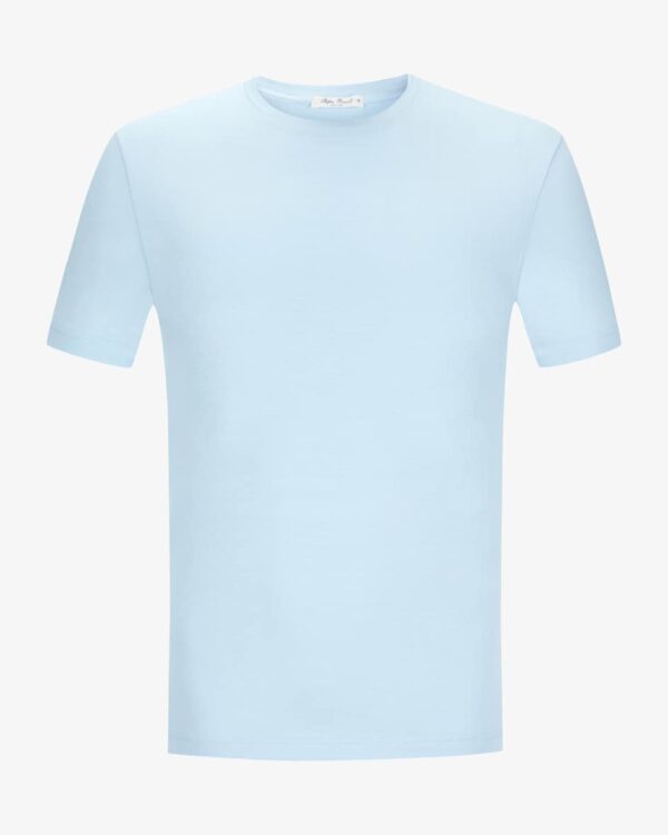 Enno T-Shirt für Herren von Stefan Brandt in Hellblau. Aus organischer Pima-Baumwolle gefertigt