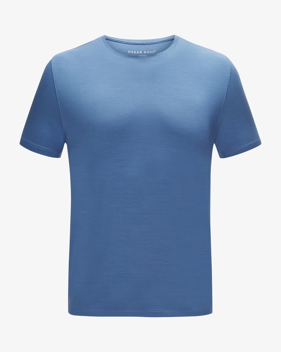 T-Shirt für Herren von Derek Rose in Blau. Für klassische Casual-Looks - Daszeitlose T-Shirt besticht durch leichte Qualität und puristische.... Mehr Details bei Lodenfrey.com!