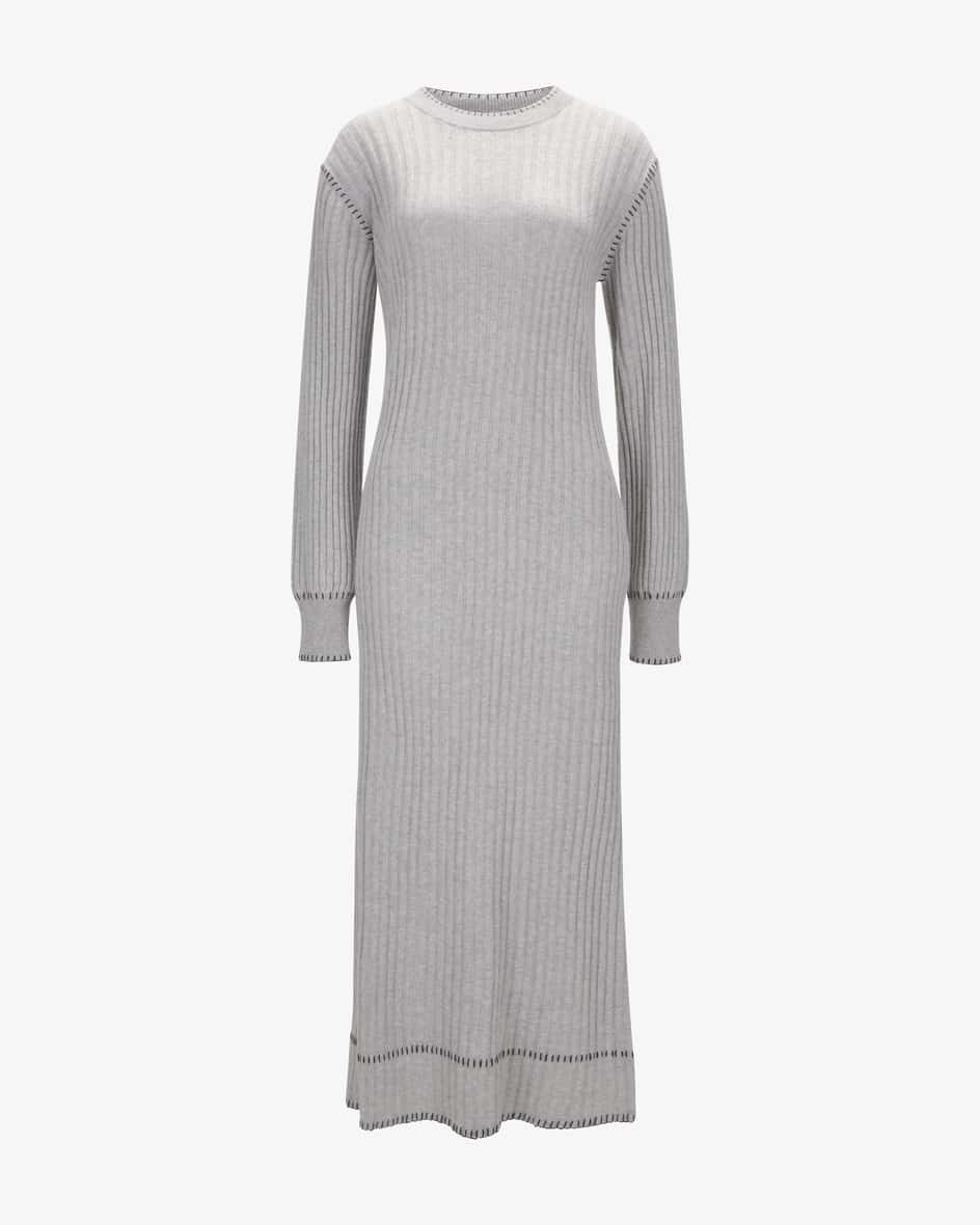 Nette Cashmere-Kleid für Damen von Lisa Yang in Hellgrau. Das Modell überzeugtdank der angesagten Passform als trendsicherer Loungewear-Favorit