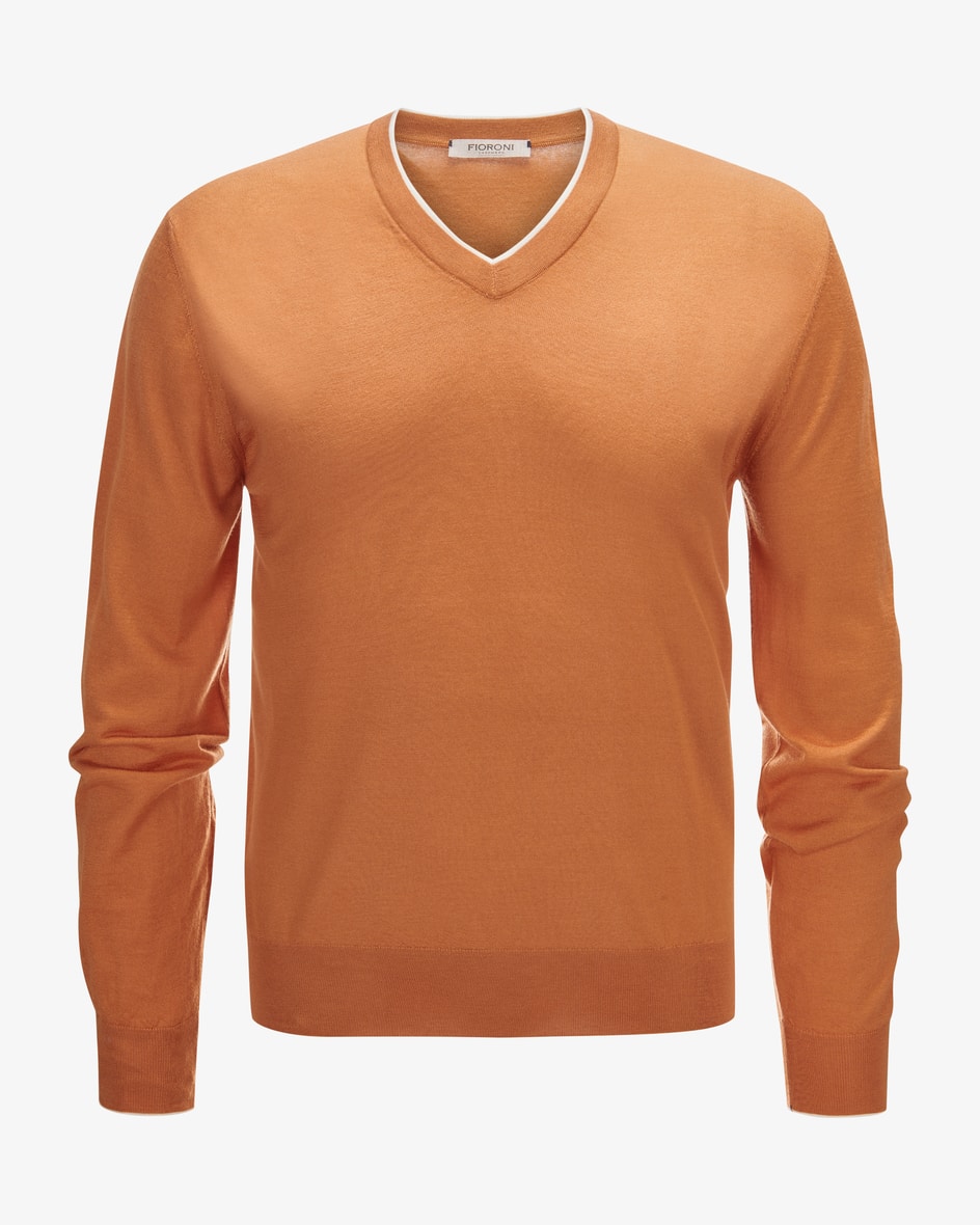 Pullover für Herren von Fioroni in Orange. Die sehr hochwertige Kaschmir-Seiden-Qualität verleiht dem Modell ein besonders angenehmes.... Mehr Details bei Lodenfrey.com!