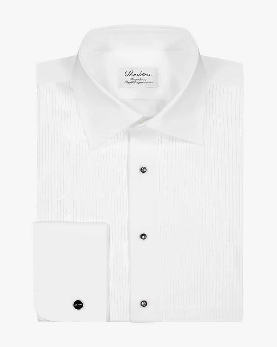 Smokinghemd Fitted Body Biesen/Studs für Herren von Stenströms in Weiß. Dastaillierte Hemd aus hochwertiger Twofold-Baumwolle ist mit edlen Studsaus.... Mehr Details bei Lodenfrey.com!
