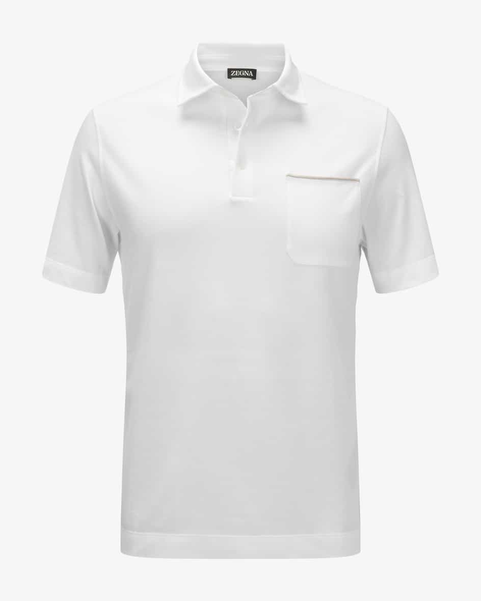 Poloshirt für Herren von Zegna in Weiß. Das Modell besticht dank der weichenPiqué-Qualität sowohl optisch als auch haptisch als Highlight