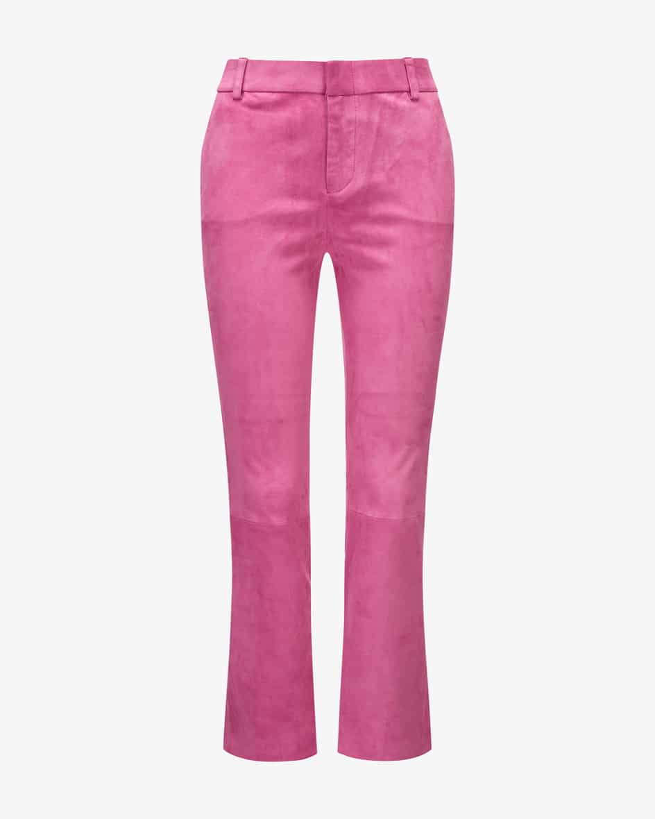 New Tropez 7/8-Lederhose für Damen von Nove in Pink. Aus hochwertigemSchafsvelours begeistert das verkürzte Modell sowohl haptisch als auch.... Mehr Details bei Lodenfrey.com!