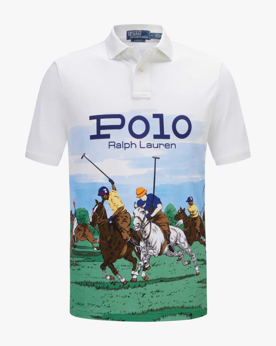 Poloshirt für Herren von Polo Ralph Lauren in Weiß und Bunt. Das Modell ausreiner Baumwolle überzeugt mit angenehmem Griff