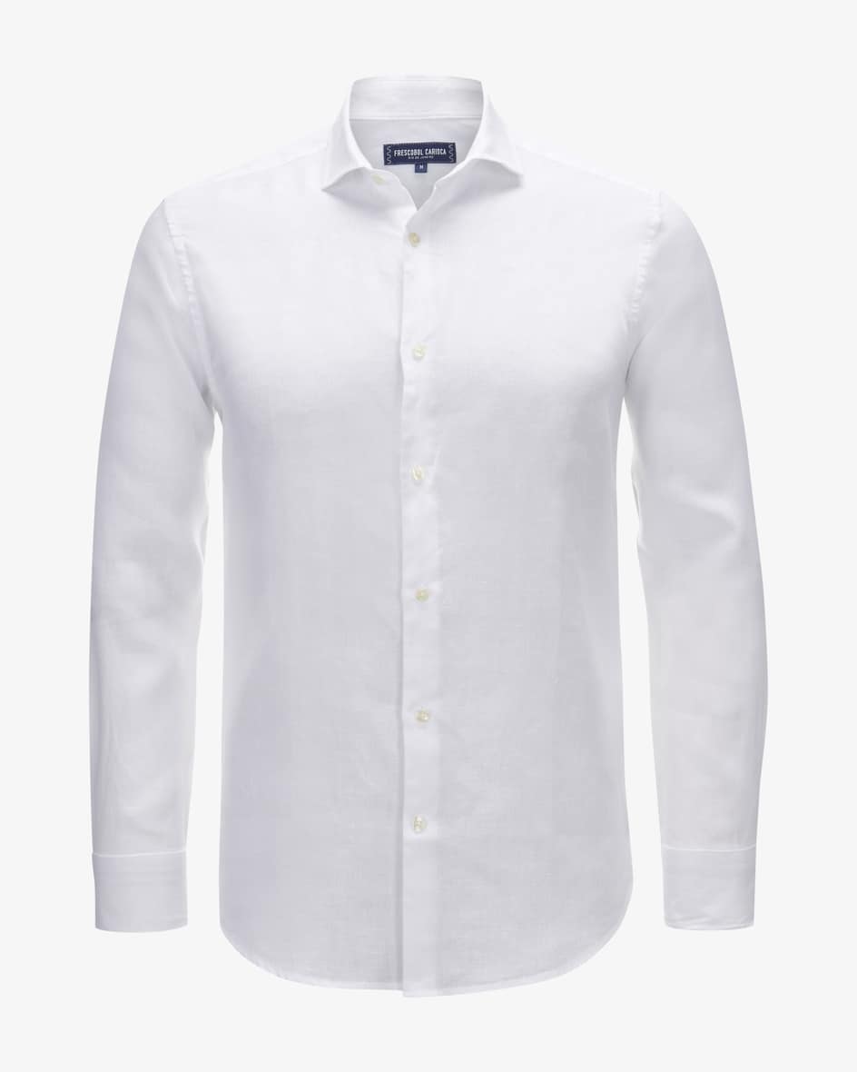 Antonio Leinenhemd für Herren von Frescobol Carioca in Weiß. Das leichttaillierte Modell überzeugt dank der kühlenden Leinen-Qualität in.... Mehr Details bei Lodenfrey.com!