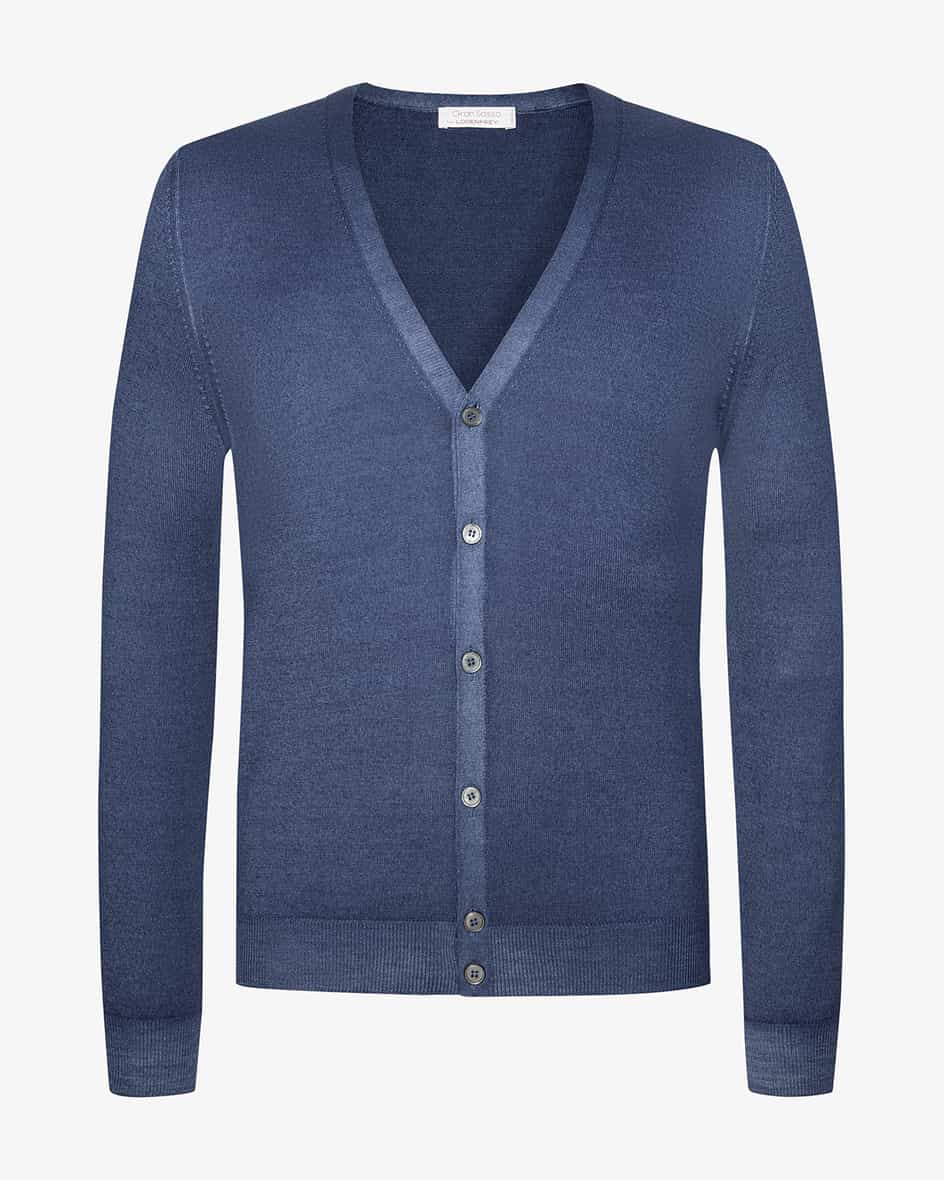 Strickjacke für Herren von Gran Sasso in Graublau. Das fein gestrickte Modellweist dank der Verwendung von hochwertiger Wolle eine hohe Qualität auf..... Mehr Details bei Lodenfrey.com!