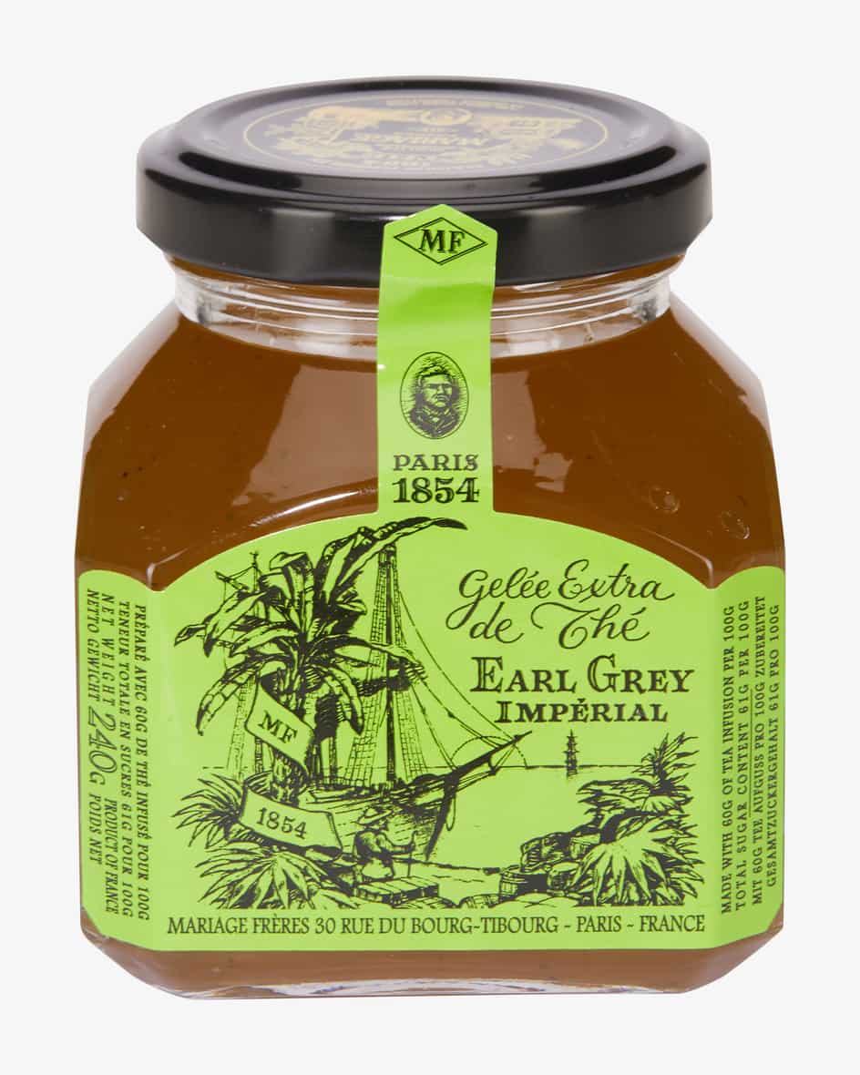 Earl Grey Impèrial Tee-Gelée von Mariage Frères. Bereits seit 1854 begeistertFrankreichs ältestes Teehaus mit seinen Teekreationen. Diese.... Mehr Details bei Lodenfrey.com!