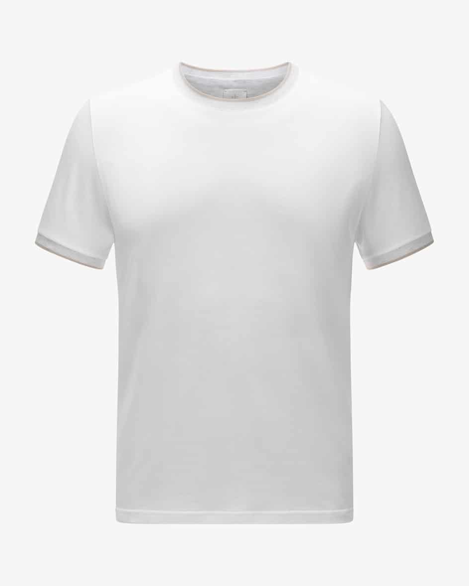 T-Shirt für Herren von Eleventy in Weiß. Das legere Modell aus angenehmerBaumwolle überzeugt mit der melierten Aufmachung