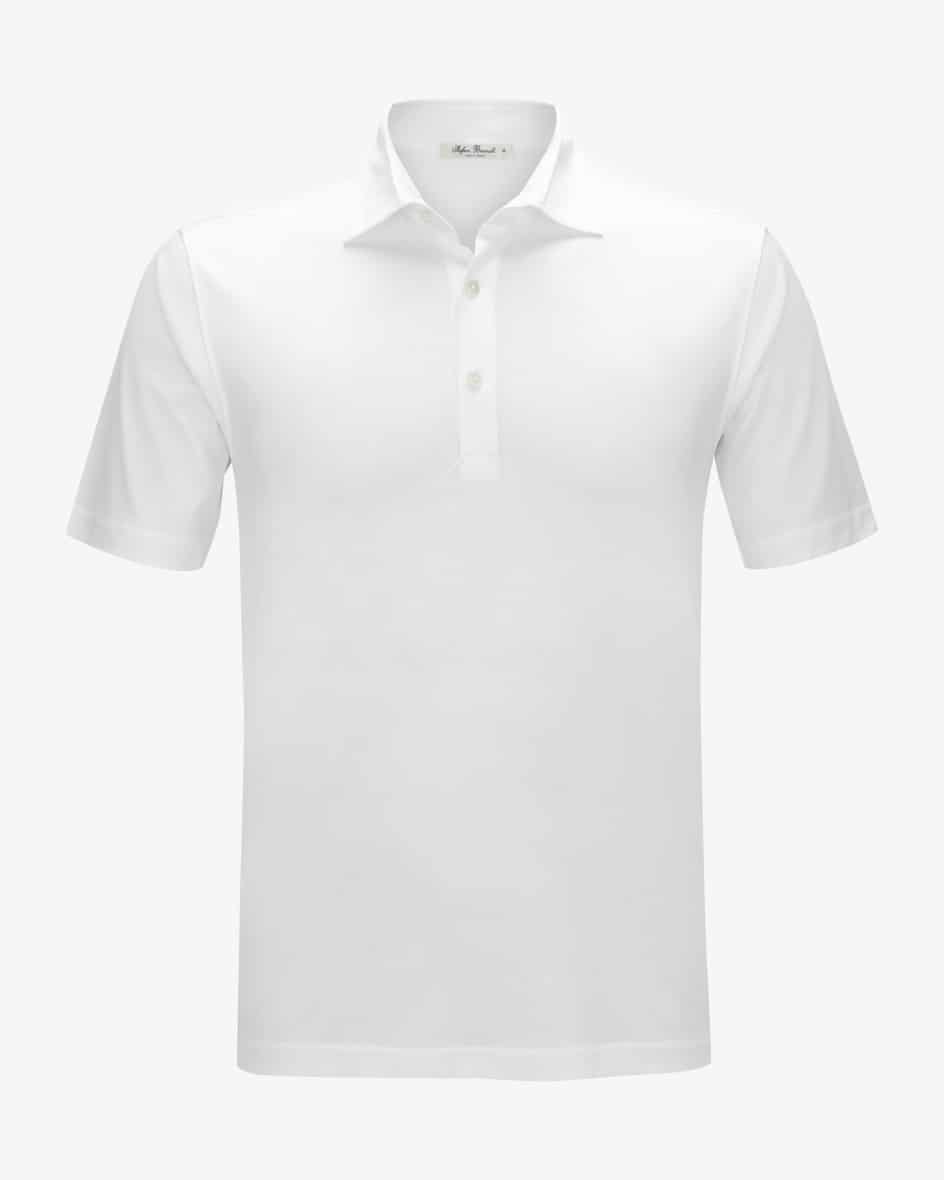 Luis Poloshirt für Herren von Stefan Brandt in Weiß. Das Modell zeichnet sichdurch die hochwertige Pima-Baumwoll-Qualität aus
