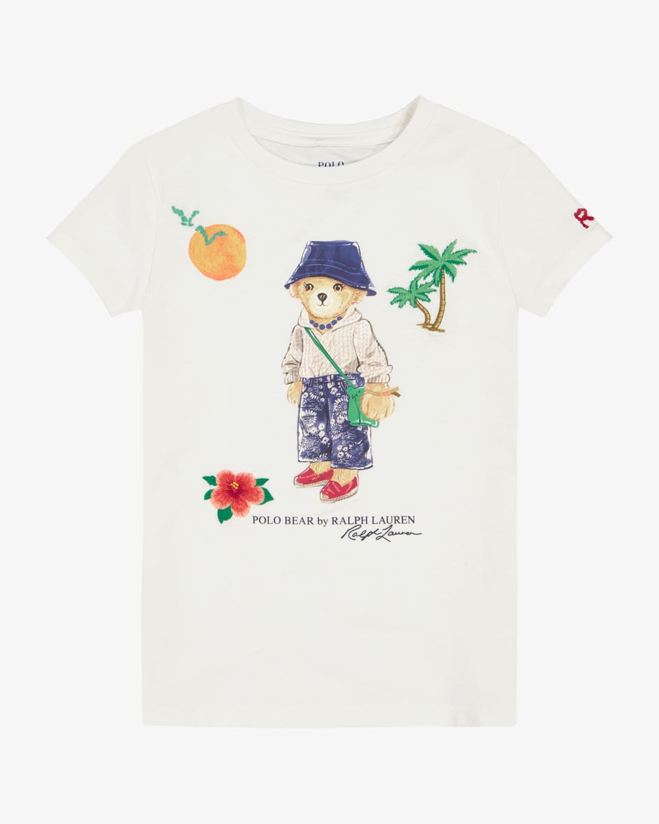 T-Shirt für Kinder von Polo Ralph Lauren in Creme. Dank der Baumwoll-Verarbeitung punktet das Modell mit angenehmen Tragekomfort