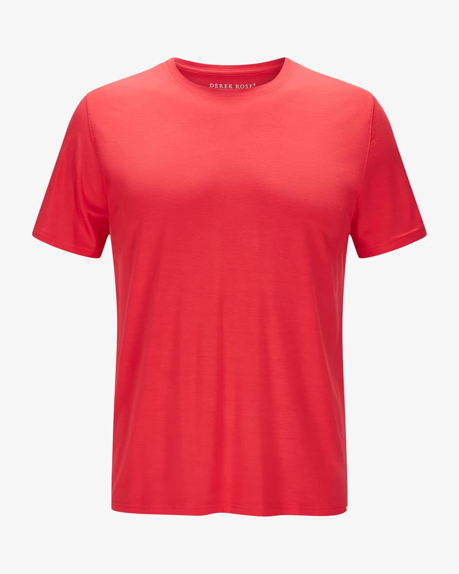 T-Shirt für Herren von Derek Rose in Rot. Für klassische Casual-Looks - Daszeitlose T-Shirt besticht durch leichte Qualität und puristische.... Mehr Details bei Lodenfrey.com!