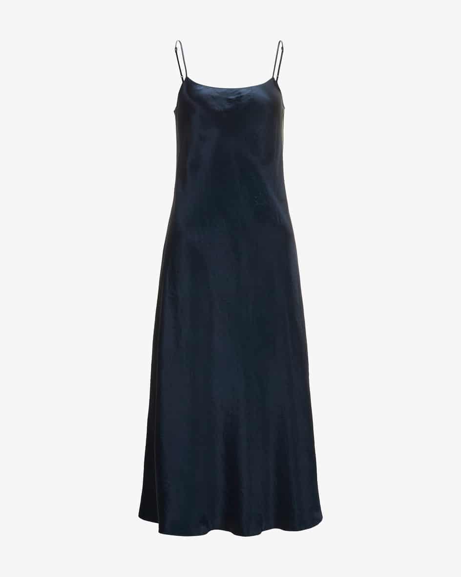 Kleid für Damen von Vince in Dunkelblau. Das Modell präsentiert sich in edelchangierender Optik