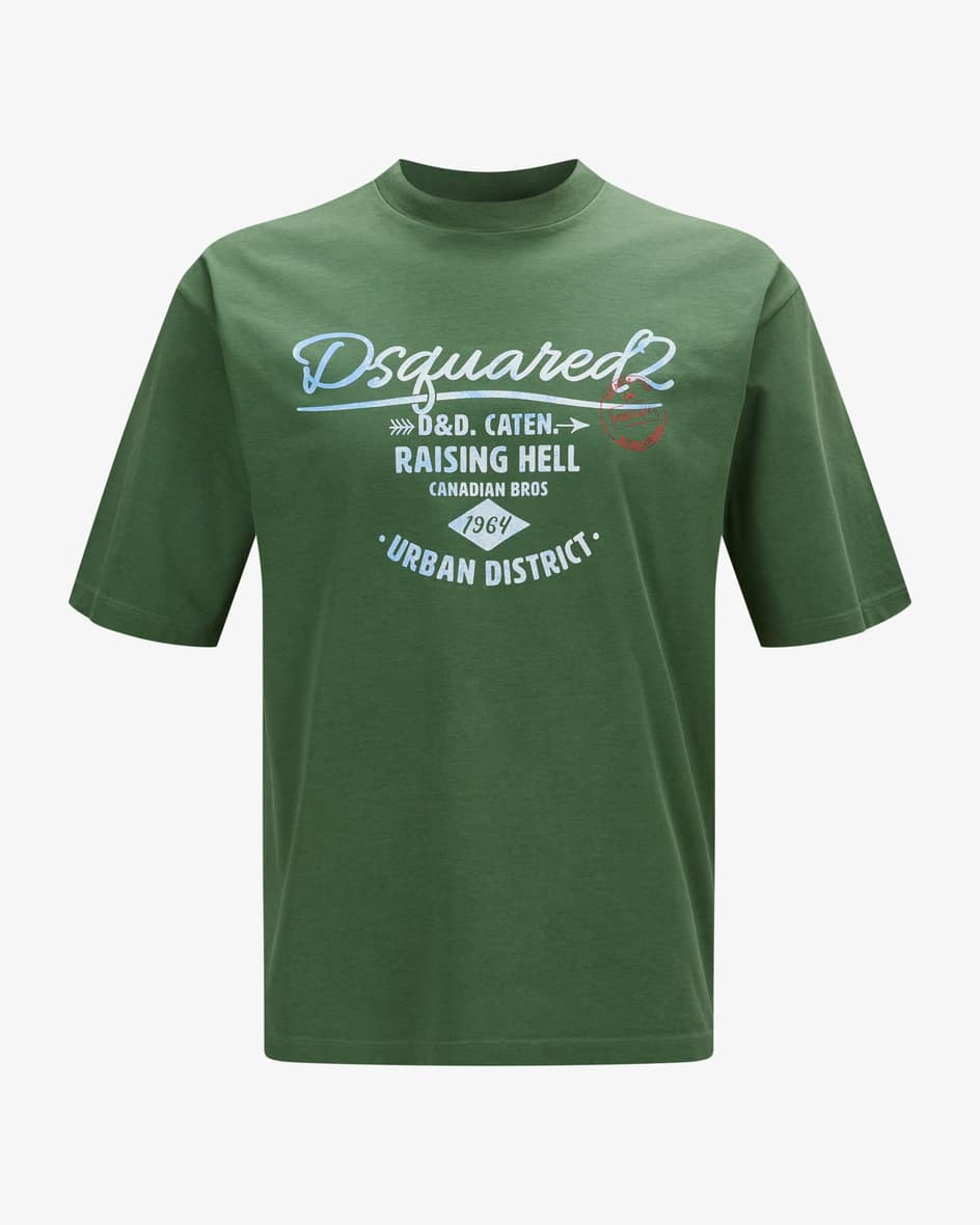 T-Shirt für Herren von Dsquared2 in Grün. Das legere Modell aus angenehmerBaumwolle wird durch den kontrastierenden Print modisch in Szene gesetzt..... Mehr Details bei Lodenfrey.com!