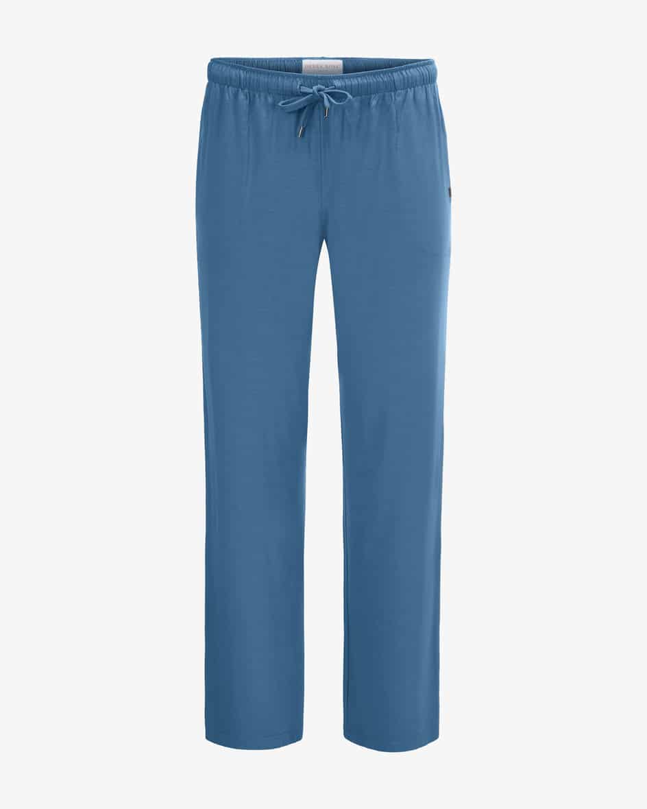 Loungehose für Herren von Derek Rose in Blau. Leichte Jersey-Qualität und dergerade Schnitt zeichnen die legere Hose aus. Der mit einem Tunnelzug.... Mehr Details bei Lodenfrey.com!