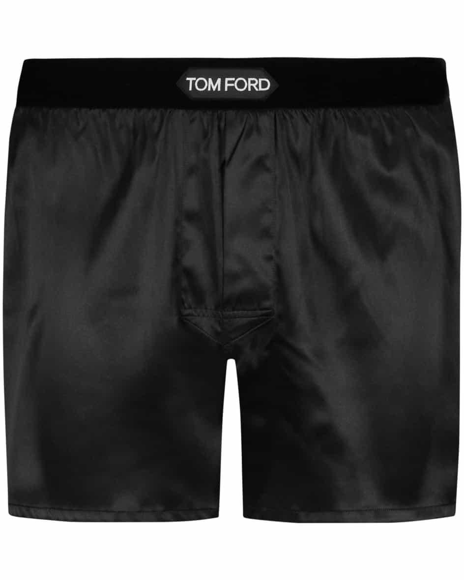 Boxershorts für Herren von Tom Ford in Schwarz. Die elastische Seiden-Qualitätsorgt für einen hochwertigen Look