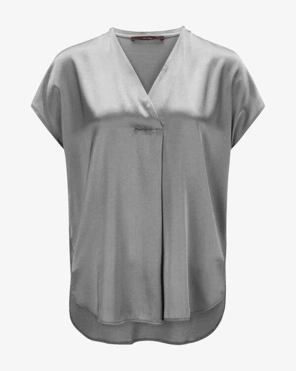 Blusenshirt für Damen von Windsor in Silber und Grau. Dank dem Seiden-Mixpunktetdas Modell mit angenehmer Haptik