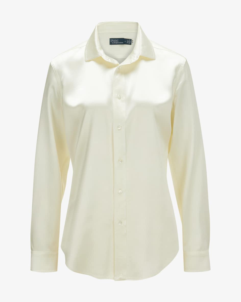 Seiden-Hemdbluse für Damen von Polo Ralph Lauren in Creme. Das Modell ausfließender Seiden-Qualität präsentiert sich in stilvoller Aufmachung.... Mehr Details bei Lodenfrey.com!