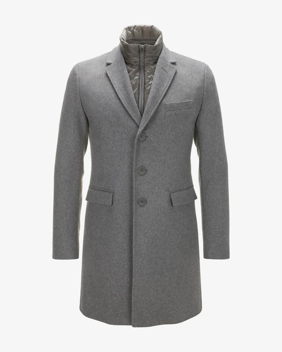 Cashmere-Mantel für Herren von Herno in Dunkelgrau. Die feine Cashmere-Verarbeitung schafft nicht nur besonders hohen Tragekomfort