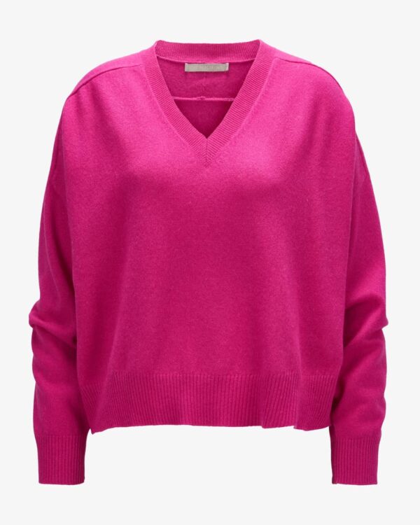 Cashmere-Pullover für Damen von (The Mercer) N.Y. in Pink. Lassen Sie sich vonder hochwertigen Cashmere-Qualität haptisch verwöhnen