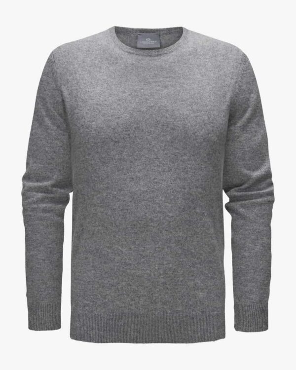 Cashmere-Pullover für Herren von LODENFREY in Grau. Dank der Verwendung vonhochwertiger Cashmere-Qualität begeistert das Modell mit weichem Griff