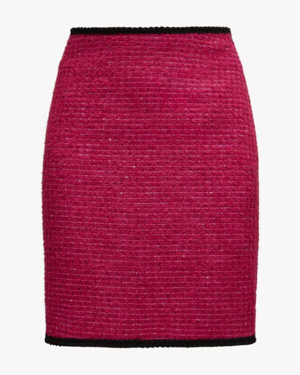 Rock für Damen von Shirtaporter in Pink. In modischer Tweed-Qualität präsentiertsich das feminine Modell. Dabei ergänzen Kontrast-Streifen das.... Mehr Details bei Lodenfrey.com!