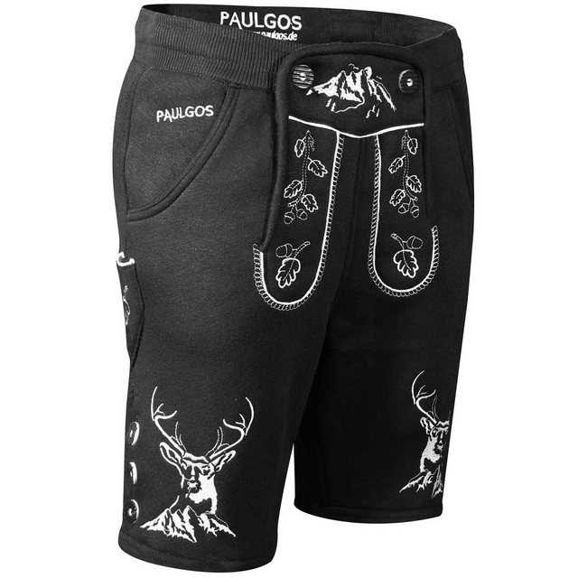 PAULGOS Trachtenhose PAULGOS Herren Trachten Jogginghose – Design Trachten Lederhose – JOK4 – in 3 Farben erhältlich – Größe S – 5XL