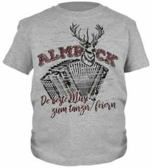 Tini – Shirts T-Shirt Volksmusik Blasmusik Tracht Blasmusik Kinder T-Shirt Volksfest : Almrock De beste Musi zum tanzn/feiern