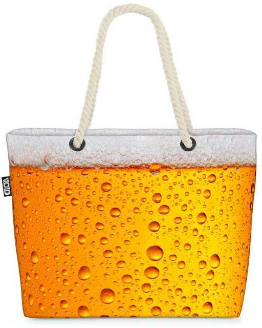 VOID Strandtasche (1-tlg), Bier Biergarten Schaum Bier Biergarten Schaum Maßkrug Krug Bayern Som