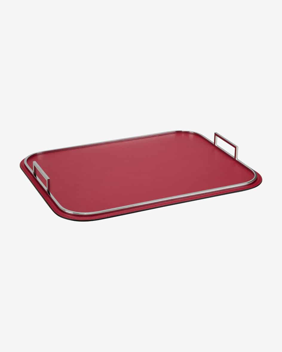Chrome Leder-Tablett von Giobagnara in Rot. Handmade in Italy – Feinste Leder-Verarbeitungen zeichnen die italienische Luxusmarke aus. Auch diese.... Mehr Details bei Lodenfrey.com!