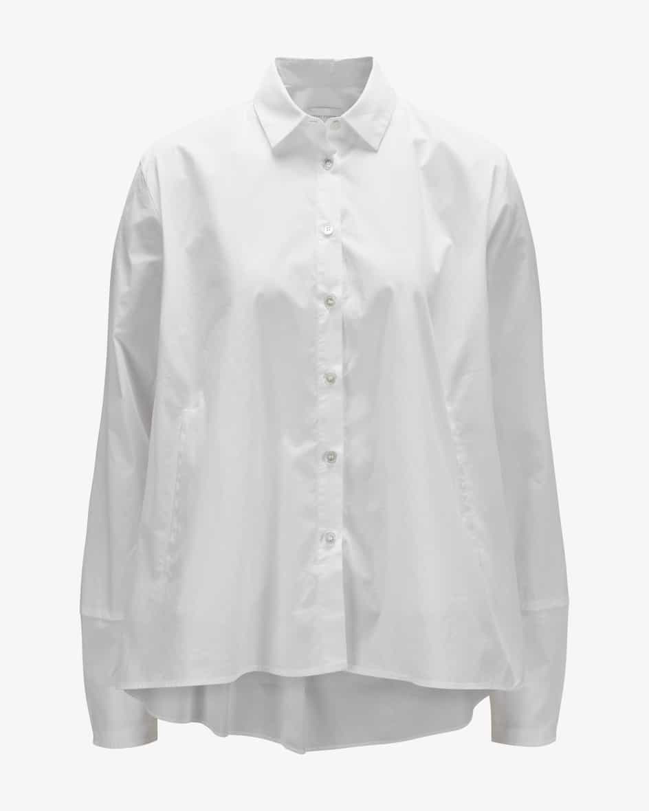 Donna Hemdbluse für Damen von Robert Friedman in Weiß. Das Modell überzeugtdurch die leichte Baumwoll-Qualität