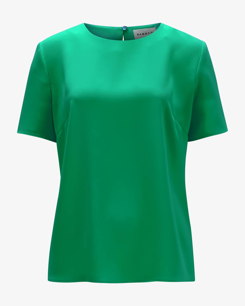 Panty Blusenshirt für Damen von Parosh in Grün. Das Modell besticht durch diefließende Material-Qualität sowie dem schlichten Design in zeitloser.... Mehr Details bei Lodenfrey.com!